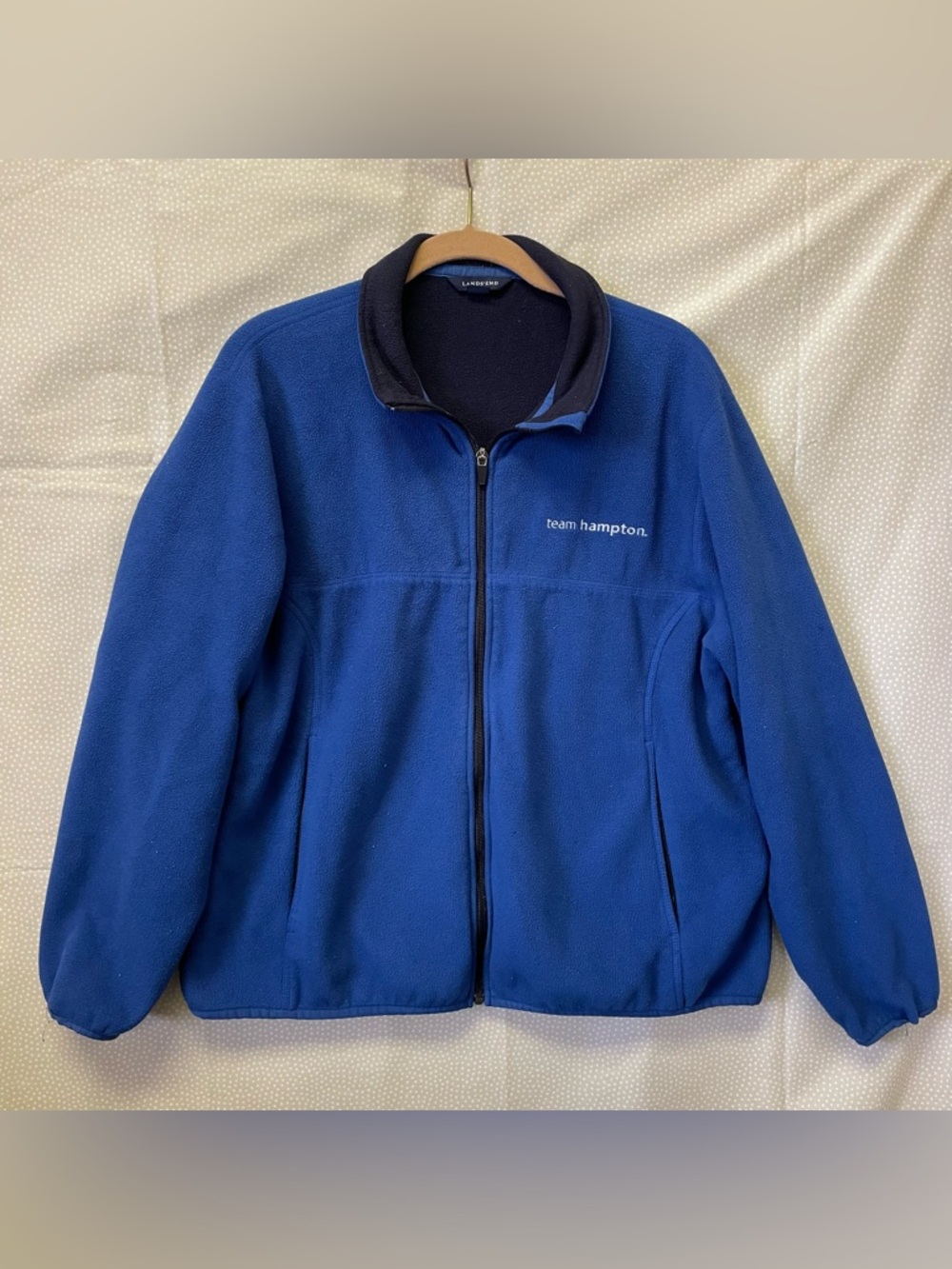 Lands End Blue Fleece Zip Up Jacket 14-16